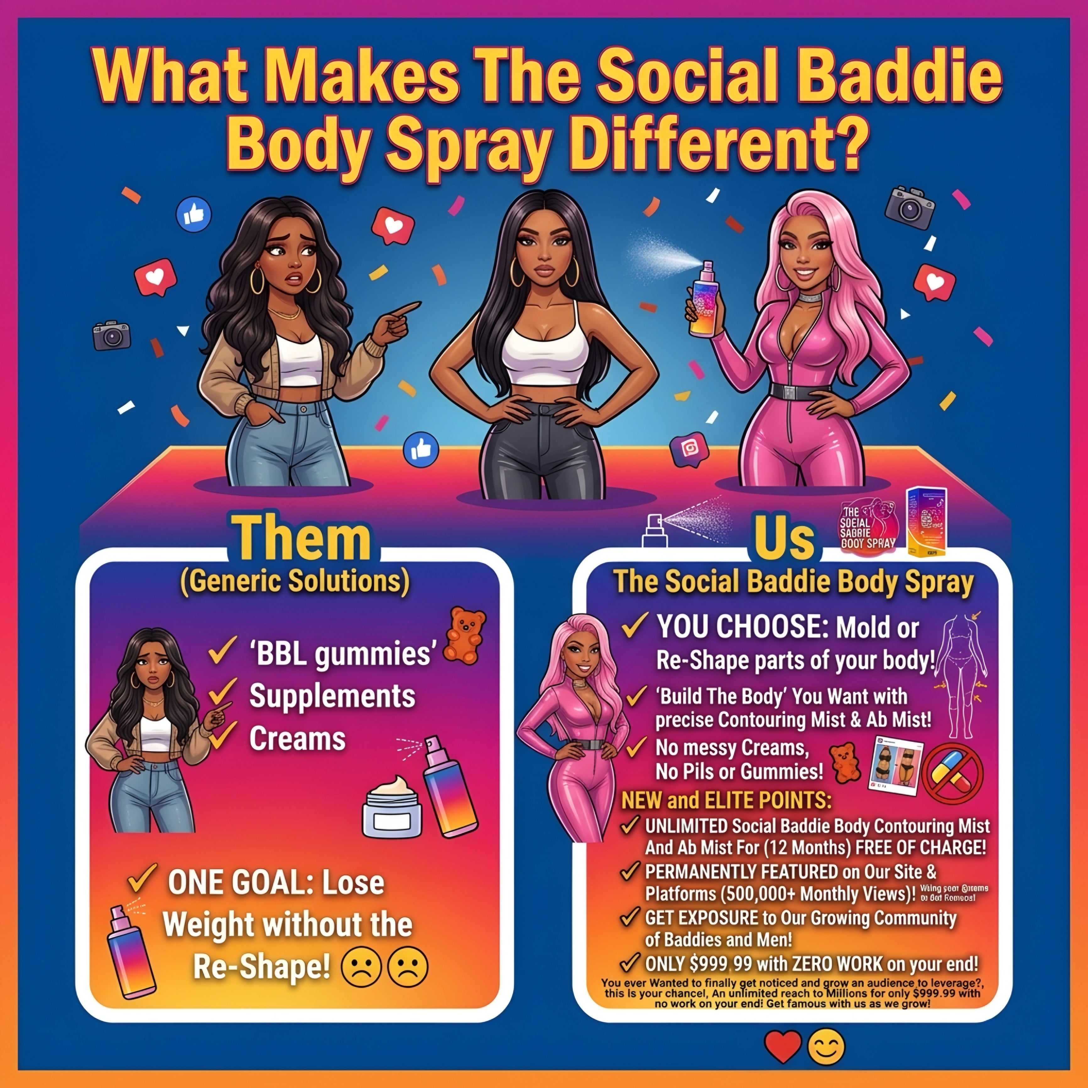 The Social Baddie Body Spray