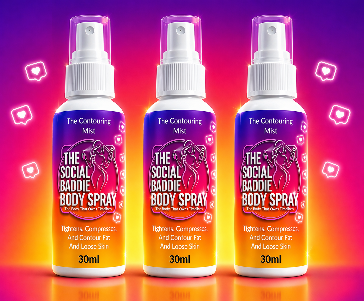 The Social Baddie Body Spray - 3 Bottle Option